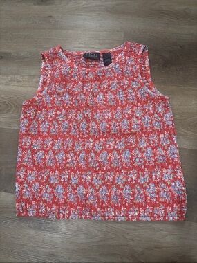 Crazy Horse Pink Floral Smocked Sleeveless Tank - Women's